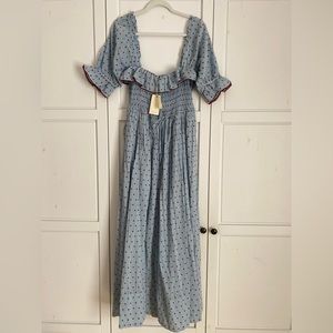 Dôen Sol dress Azure Swiss dot size Medium NWT